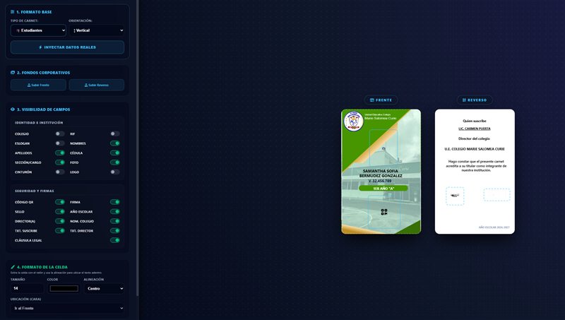 Diseño de carnets con código QR